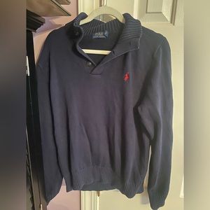 Mens Ralph Lauren 3 button mock neck sweater